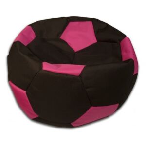 Sedací vak velký fotbalový míč černo/růžový Design-domov, 90cm