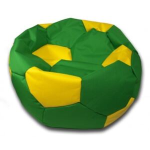 Sedací vak velký fotbalový míč zeleno/žlutý Design-domov, 90cm