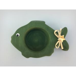 Keramika Andreas® Vánoční svícen rybka - zelený