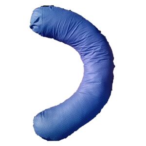 KHC Kojící těhotenský relaxační polštář Miki Obrovský 240 cm Puntíky na modré Pratelný potah
