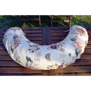 KHC Kojící těhotenský relaxační polštář Miki obrovský Velké růže-červené, bílé a rudé