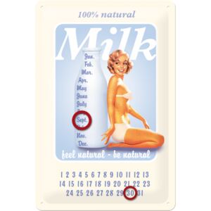 Nostalgic Art Plechová cedule – Milk (kalendář) 30x20 cm