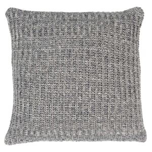 Ib Laursen - polštář pletený šedo-bílý 50x50 cm (Krásný pletený kousek od IB Laursen. Dodáváme včetně výplně!)
