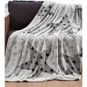 S.Oliver deka hvězda 150x200 cm šedá