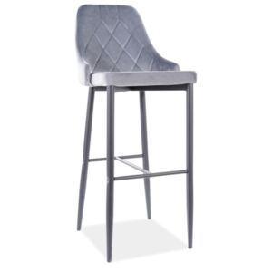 SIG Barová židle TRIx B H-1 velvet šedá/černá