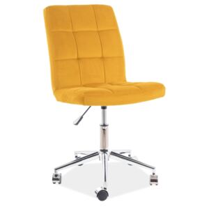 SIG Kancelářská židle Q-020 velvet žlutá