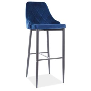 SIG Barová židle TRIx B H-1 velvet modrá/černá