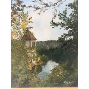 Ručně malovaný obraz Hana Jarošová - U řeky