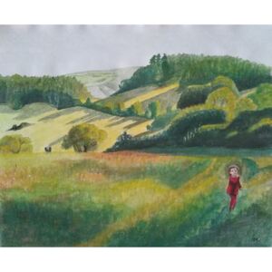 Ručně malovaný obraz Iva Burianová - Na louce