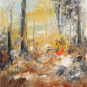 Ručně malovaný obraz Abbie Art - V lese pre západom