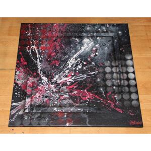 Ručně malovaný obraz Michal Skre - red abstract vibes 2
