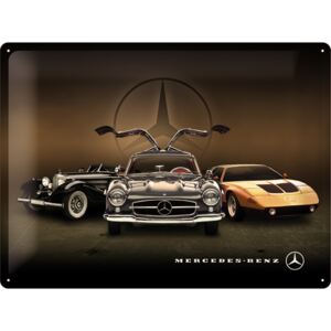 Nostalgic Art Plechová cedule: Mercedes-Benz (3 auta) - 30x40 cm