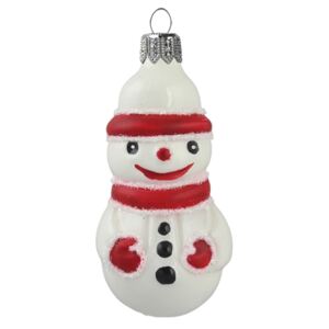 Vánoční figurka sněhuláček s čepicí