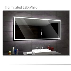 Koupelnové zrcadlo s LED osvětlením 130x80 cm ATLANTA