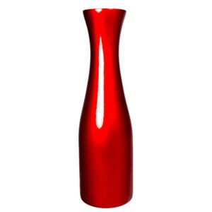 Váza dřevěná červená 36 cm - Thajsko