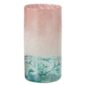 Tyrkysovo - růžová skleněná váza Blush L - Ø16*30 cm