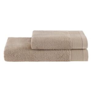 Dárková sada ručník a osuška BAMBOO Béžová, 500 gr / m², Bambusové vlákno - 40% bambus / 60% výběrová bavlna