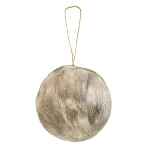 Dekorace vánoční koule z kachního peří - Ø10cm