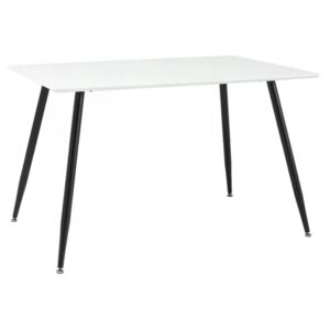 Jídelní stůl FLORO, 120x75x80, bílá/černá