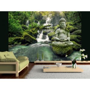 Fototapeta Buddha v lese + lepidlo ZDARMA Velikost (šířka x výška): 150x105 cm