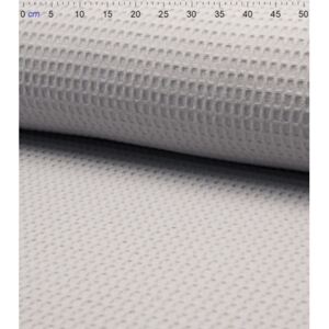 Bavlna vafle - šedá světlá (Plastický vzor vafle 100% bavlna)