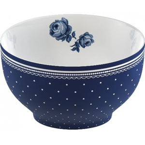 Porcelánová miska modrá s bílým puntíkem Vintage Indigo