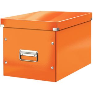Čtvercová krabice Click-N-Store oranžová A4 61080044