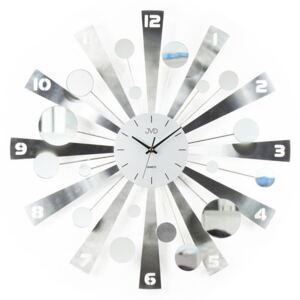 Paprskovité kovové nástěnné designové hodiny JVD HJ04