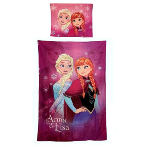 Dětské bavlněné licenční povlečení Disney Frozen / Ledové království / Anna a Elza Snow Queen 140x200cm / 70x90cm
