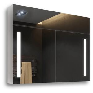 Zrcadlová skříňka LED Světle šedá S2S02