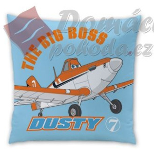 CTI Polštářek Planes Dusty Champion 40x40 cm - 100% bavlna