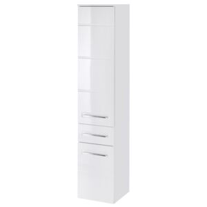 Vysoká závěsná skříňka - ACTIVE 800, bílá/lesklá bílá