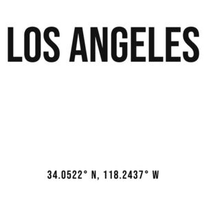 Umělecká fotografie Los Angeles simple coordinates, Finlay Noa