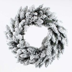 Vánoční zasněžený věnec z větviček 50 cm, La Almara