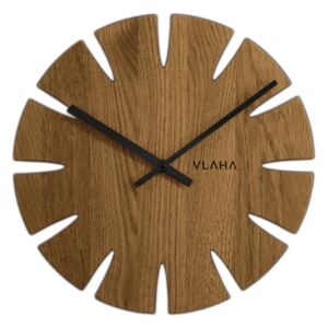 Dubové nástěnné hodiny 32 cm - černé ručičky, Vlaha