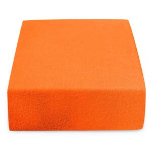 AKCE Jersey prostěradlo oranžové 180x200 cm II. jakost