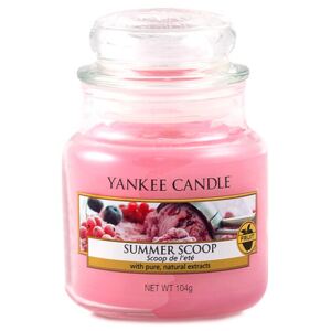 Svíčka ve skleněné dóze Yankee Candle Kopeček letní zmrzliny, 104 g