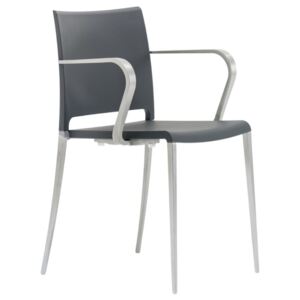 Pedrali Černo stříbrná kovová židle Mya 705