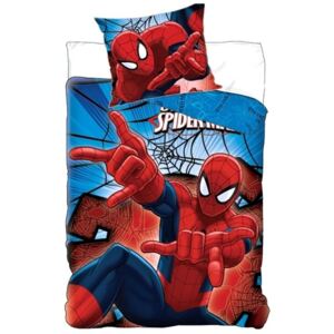 Setino • Bavlněné povlečení Spiderman - 140 x 200 + 70 x 90 cm - Certifikát Oeko-Tex Standard 100
