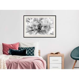 Plakát v rámu - Křišťálové lilie - Crystal Lillies 30x20 Černý rám s passe-partout
