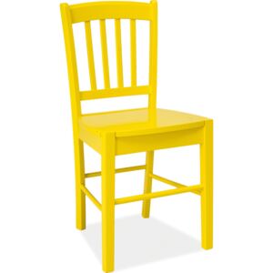Jídelní dřevěná židle CD-57 žlutá