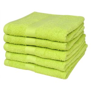 Sada ručníků na ruce 5 ks - bavlna - 500 g/m² - zelená | 50x100 cm