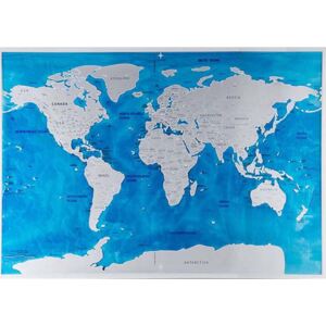 Stírací mapa světa Silver