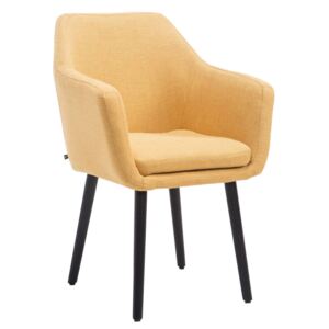 Jídelní židle Utrecht látka, nohy černé Barva Žlutá