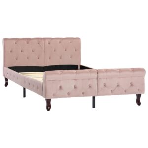 Rám postele Keeline - růžový samet | 120 x 200 cm