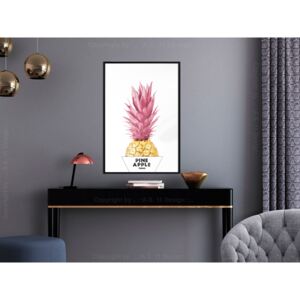 Plakát v rámu - Módní ananas - Trendy Pineapple 20x30 Černý rám