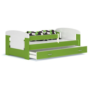 Dětská postel Filip Color, 180x80 - zelená barva