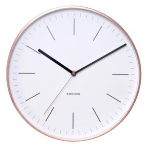 Nástěnné hodiny Minimal 27,5 cm Karlsson (Barva - bílá, měděná)