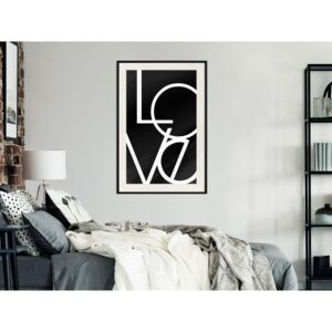 Plakát v rámu - Prostě láska - Simply Love 40x60 Černý rám s passe-partout