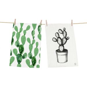 Sety utěrek cactus watercolour